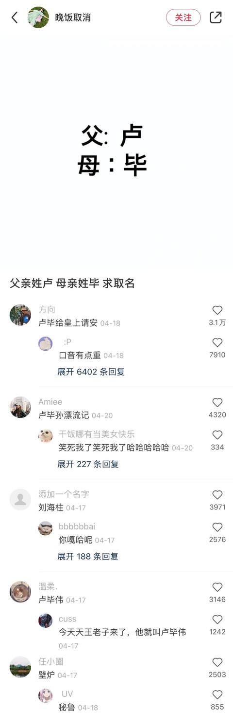 千萬(wàn)別找網(wǎng)友幫你取名字！哈哈哈哈人均起名大師啊