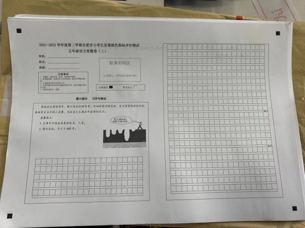 合肥小學(xué)五年級作文題，火了
